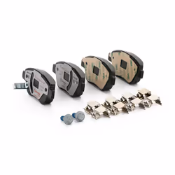 BREMBO P 59 051X Brake pad set with acoustic wear warning with brake caliper screws, with anti-squeak plate with accessories VAUXHALL: Corsavan Mk3