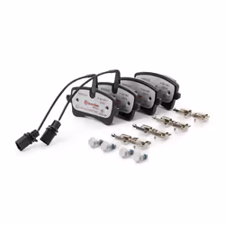 BREMBO P 85 118X Brake pad set incl. wear warning contact with brake caliper screws, with anti-squeak plate with accessories AUDI: A6 C7 Avant - Additional view 7