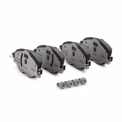 BREMBO P 85 147X Brake pad set prepared for wear warning indicator with brake caliper screws, with anti-squeak plate with accessories