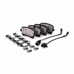 BREMBO P 85 150X Brake pad set incl. wear warning contact with brake caliper screws, with anti-squeak plate with accessories AUDI: A6 C7 Saloon
