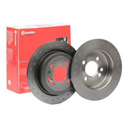 BREMBO Brake disc MINI: Hatchback, Convertible, Clubman XTRA LINE 10mm 4 solid, Perforated Coated High-carbon 08.9163.2X 34211503070,34216774987