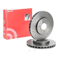 BREMBO Brake disc MERCEDES-BENZ: B-Class, A-Class, GLA XTRA LINE 28mm 5 perforated/vented Coated High-carbon 09.B344.4X 2464210112,246421011207