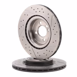 BREMBO Brake disc MINI: Coupe, Hatchback, Convertible COATED DISC LINE 22mm 4 internally vented, slotted/perforated Coated High-carbon 09.B754.21