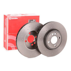 BREMBO Brake disc MINI: Hatchback, Convertible, Clubman XTRA LINE 22mm 4 perforated/vented Coated High-carbon 09.A047.3X 34116774986,34116858652