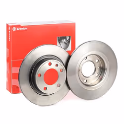 Brake disc; BREMBO; COATED DISC LINE; 264 10 5 solid Coated; for VAUXHALL, OPEL; 569418, 93190227, 93190227