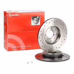 Brake disc; BREMBO; COATED DISC LINE; 264 10 4 solid, Perforated Coated; for ABARTH; 50902167