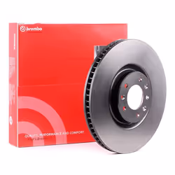 Brake disc; BREMBO; COATED DISC LINE; 330 30 5 internally vented Coated High-carbon; for PEUGEOT, CITROËN, VAUXHALL, OPEL, DS ...