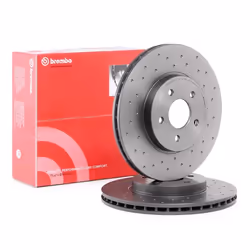 Brake disc; BREMBO; 300 24 5 perforated/vented Coated High-carbon; for FORD, JAGUAR; 1321488, 1376118, 1388257, 1465618, 1506 ...