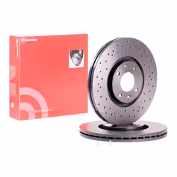 Brake disc; BREMBO; 302 26 4 perforated/vented Coated High-carbon; for PEUGEOT, CITROËN, VAUXHALL, OPEL, DS; 1606308280, 1618 ...