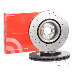 Brake disc; BREMBO; 345 30 5 perforated/vented Coated High-carbon; for VOLKSWAGEN, SEAT, AUDI, VW, SKODA; 1K0615301AB, 1K0615 ...