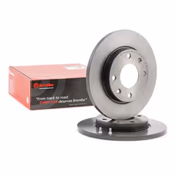 Brake disc; BREMBO; 247 13 4 solid Coated; for PEUGEOT, CITROËN; 4249A5, 4246R8, 4249A5, 4246R8, 4249A5