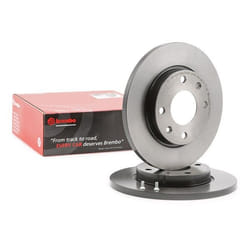 BREMBO Brake disc PEUGEOT: 206 Hatchback, 306 Hatchback, 206 SW 13mm 4 solid Coated 08.9606.11 4249A5,4246R8 Brake rotor, Brake discs, Brake rotors