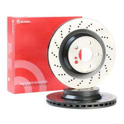 BREMBO Brake disc MERCEDES-BENZ: E-Class Saloon, CLS Coupe, E-Class T-modell COATED DISC LINE 26mm 5 perforated/vented Coated High-carbon 09.C502.11