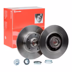 Brake disc; BREMBO; 260 8 5 solid; for RENAULT; 432000185R, 432006609R, 432027412R