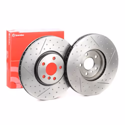 Brake disc; BREMBO; 335 30 5 internally vented, slotted/perforated Coated High-carbon; for MINI; 34106864133
