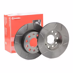 Brake disc; BREMBO; 256 12 5 solid, slotted Coated; for VOLKSWAGEN, AUDI, SKODA, SEAT, VW; 1K0615601AC, 1K0615601AJ, 1K061560 ...