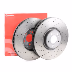 Brake disc; BREMBO; 360 36 5 perforated/vented, two-part brake disc Coated High-carbon; for MERCEDES-BENZ; 0004212312, A00042 ...
