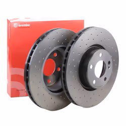 Brake disc; BREMBO; 318 30 5 perforated/vented, two-part brake disc Coated High-carbon; for MERCEDES-BENZ; 0004212112, A00042 ...