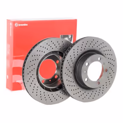 Brake disc; BREMBO; 330 28 5 perforated/vented Coated High-carbon; for PORSCHE; 99735140100, 99735140101