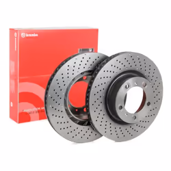 Brake disc; BREMBO; 330 28 5 perforated/vented Coated High-carbon; for PORSCHE; 99735140200, 99735140201