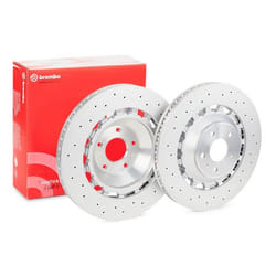 BREMBO Brake disc AUDI: A3 Sportback, A3 Saloon 34mm 5 perforated/vented, two-part brake disc Coated High-carbon 09.D174.33 8V0615301B,8V0615301C