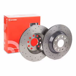 Brake disc; BREMBO; 300 12 5 solid, Perforated Coated; for AUDI, VOLKSWAGEN, SKODA, SEAT, VW; 3Q0615601, 3Q0615601A, L3QD6156 ...
