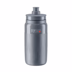 Elite Fly 550ml Bottle (Grey  Textured) - Ultra-Lightweight Sports Drink Bottle with High Flow Valve