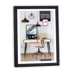 ZEP Basic, Single picture frame, Plastic, Black, Table, Wall, 20 x 25 cm, Rectangular
