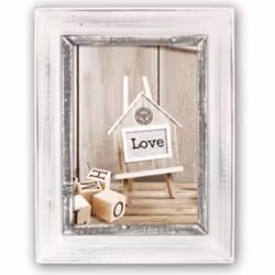 ZEP Athis, Single picture frame, Wood, Grey, 20 x 20 cm, Rectangular