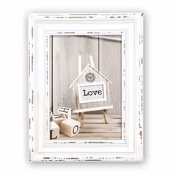 ZEP Rivoli white, Single picture frame, Wood, White, Table, Wall, 15 x 20 cm, Rectangular
