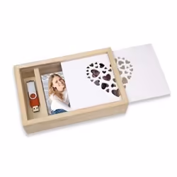 ZEP LOVE BOX USB Storage box Rectangular Wood White, Wood