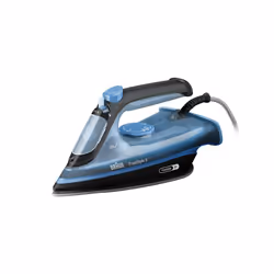 Braun FI3194BK, Steam iron, Ceramic soleplate, 2 m, 200 g/min, Black, Blue, 45 g/min