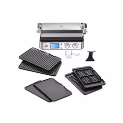 Braun MultiGrill 9 CG 9047, Black, Stainless steel, Rectangular, Buttons, Rotary, 851 cm², 370 x 230 mm, 250 °C