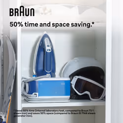 Braun TexStyle 3 IS2565BL iron Steam iron Aluminium soleplate 2400 W Blue, White - Additional view 6