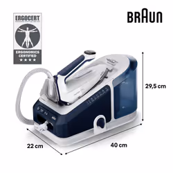 Braun CareStyle 7 Pro IS7282BL steam ironing station 2700 W 2 L Aluminium soleplate Blue, White - Additional view 4