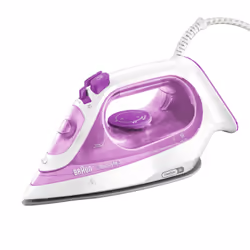Braun TexStyle 3 SI3030PU, Steam iron, Ceramic soleplate, 2 m, 145 g/min, Pink, 45 g/min