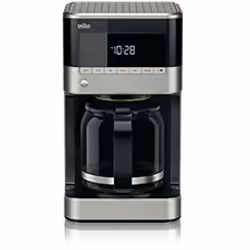 Braun KF 7120, Drip coffee maker, Ground coffee, 1000 W, Black, Stainless steel