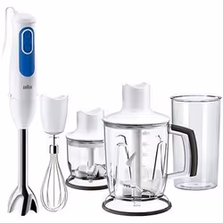 Braun MQ 3045 WH, Immersion blender, 1.25 L, Blue, White