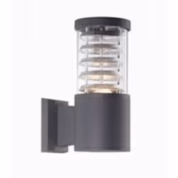 Ideal Lux Tronco AP1, Outdoor wall lighting, Black, Aluminium, Glass, IP44, Entrance, Transparent