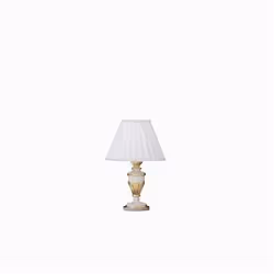 Ideal Lux Firenze TL1 Small, Gold, White, Metal, Bedroom, Living room, Office, Study, IP20, E27, 1 bulb(s)