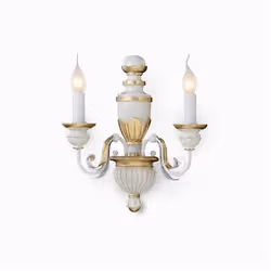 Ideal Lux Firenze AP2, Surfaced, 2 bulb(s), E14, IP20, Gold, White