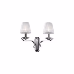 Ideal Lux PEGASO AP2, Surfaced, 2 bulb(s), E14, IP20, Chrome, White