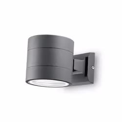 Ideal Lux SNIF AP1 BIG, Outdoor wall lighting, Anthracite, Aluminium, IP54, Entrance, Garden, Transparent