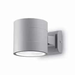 Ideal Lux SNIF AP1 BIG, Outdoor wall lighting, Grey, Aluminium, IP54, Entrance, Garden, Transparent