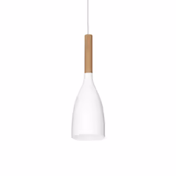 Ideal Lux Manhattan sp1, 1 bulb(s), E14, IP20, White, Wood