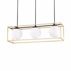 Ideal Lux Lingotto sp3, 3 bulb(s), E14, IP20, Black, Gold