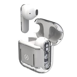Celly SHEER Headset True Wireless Stereo (TWS) In-ear Calls/Music Transparent, White