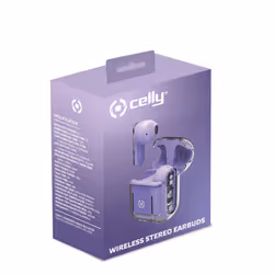 Celly SHEER Headset True Wireless Stereo (TWS) In-ear Calls/Music Transparent, Violet