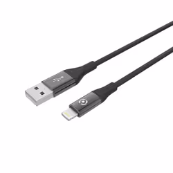 Celly USBLIGHTCOLORBK, 1 m, USB A, Lightning, Male, Male, Black