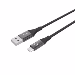 Celly USBMICROCOLORBK, 1 m, USB A, Micro-USB B, USB 2.0, Black